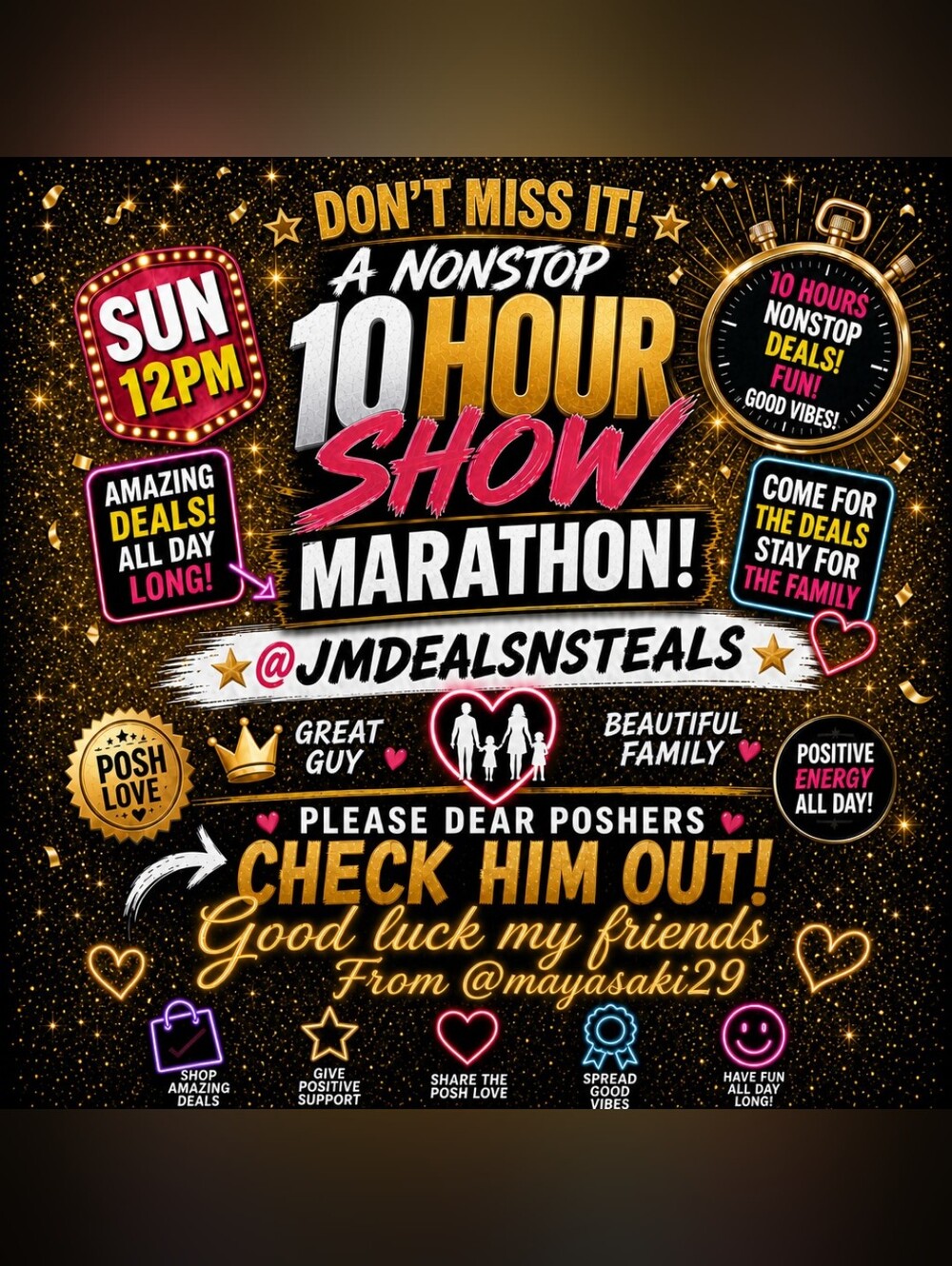 Suppporting SUNDAYS HOST 12PM TO 10AM